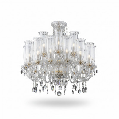 XXL Lampe 24x Krounluucht Palais Villa D'Este Luuchten Kristall Lampe Krounluucht