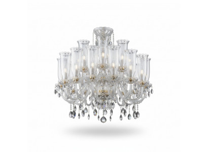 XXL Lampe 24x Krounluucht Palais Villa D'Este Luuchten Kristall Lampe Krounluucht