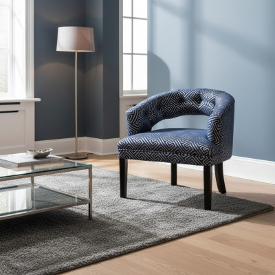 Grau-Beige Chesterfield Still Luxus Fautellen mat Armleef Designer 2-er Set