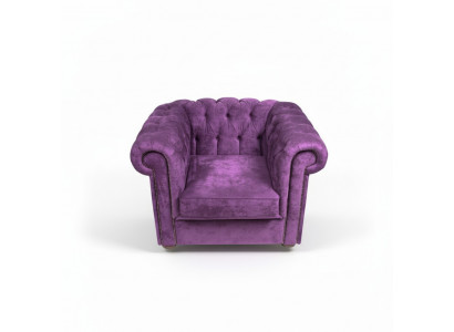 Chesterfield Fauteuil Canapé Polster 1-Sëtzer Samet Design Canapéë Sofas