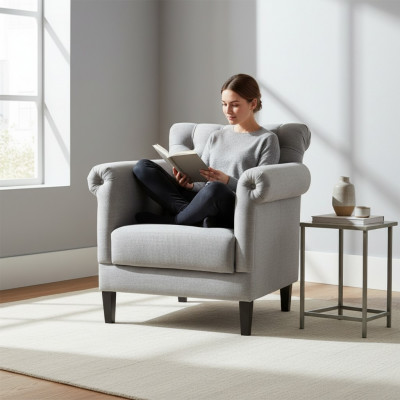 Sessel Club Lounge Designer Stull Polstersofa 1 Sëtzer Relax Fernseh Gro