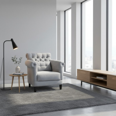 Sessel Club Lounge Designer Stull Polstersofa 1 Sëtzer Relax Fernseh Gro