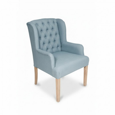 Blo Chesterfield-Stull Hotelausstattung Schéier gepolsterten Sëtz Stull Fauteuil