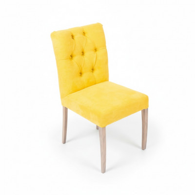 Designer giel Chesterfield Still Sëtzstull x2-Set