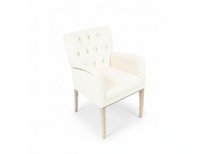Wäiss Chesterfield Sëtz-Garnitur Iesszëmmer Grupp Stullen x4 Fauteuil Still