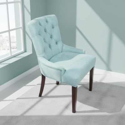 Moderne hellblo Chesterfield Still-Garnitur Designer Lehnstill Luxturiéis Setzmöbel