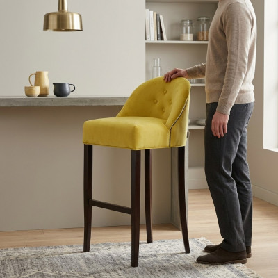Barhocker Barstull 2er Set Design Barstiller Bar Hocker Tresen Still Stoff