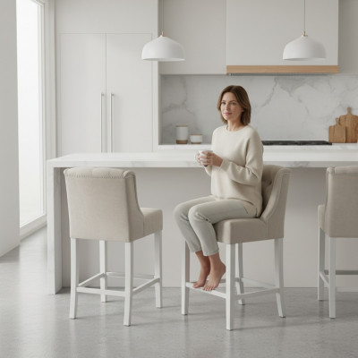 Barhocker Barstull Samt Stoff Design Barstillen Bar Hocker Set vu 2 Comptoir