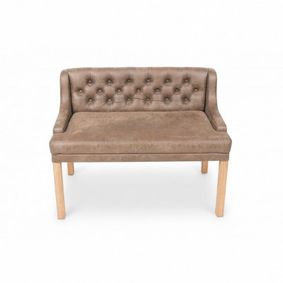 Chesterfield Bank Textil Sëtz Bänke Restaurant Stoff Buttek Canapé Lieder