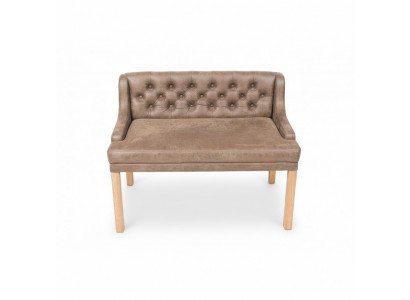 Chesterfield Bank Textil Sëtz Bänke Restaurant Stoff Buttek Canapé Lieder