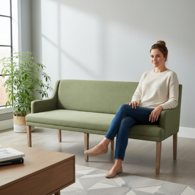 Bank Textil Sëtz Bänken Chesterfield Restauratioun Stoff Buttek Sofa Lieder