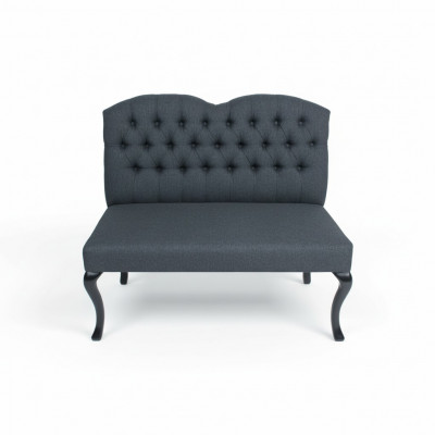 Chesterfield Bank Textil Sëtz Bänk Deko Restaurant Stoff Buttek Sofa Lieder