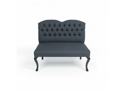 Chesterfield Bank Textil Sëtz Bänk Deko Restaurant Stoff Buttek Sofa Lieder
