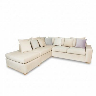 Eckcanapé Chesterfield Polster Canapé Polster Sëtzer Eck Canapéë Nei Samt Eckgarnitur