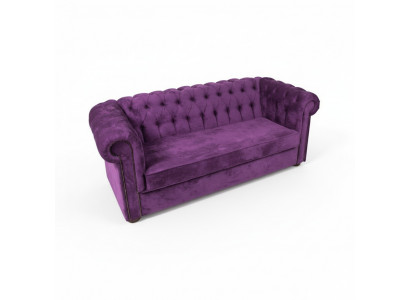 Sofa 3 Sëtzer Chesterfield Couch Schlofssofabettfunktioun Couchen Sofae Stoff Nei