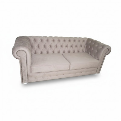 Canapé 2-Sëtzer Couch Polster Canapé Textil Couchen Garnitur Zweisëtzer Chesterfield