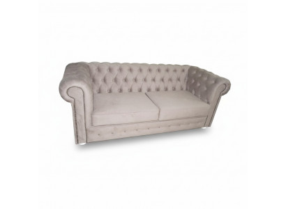Canapé 2-Sëtzer Couch Polster Canapé Textil Couchen Garnitur Zweisëtzer Chesterfield