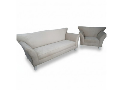 Sofa 3-Sëtzer + 1 Sëtzer Sofagarnitur Polster Designer Couche Sofa Garnitur