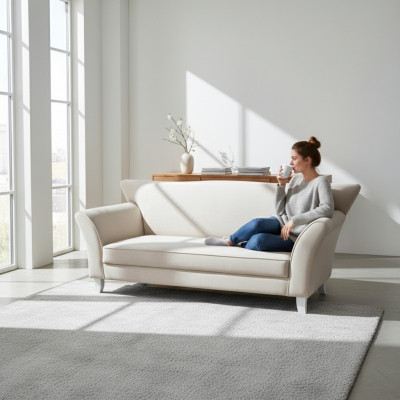 Klassesch Polster Design Canapé Sofa Dréckstëppel Stoff Couche 3 Sëtz Sofas Nei