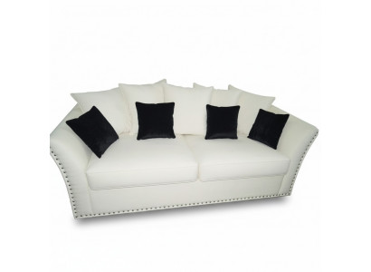 Klassesch Design Canapé Polster Sofa Drësëtzeger Stoff Canapéë Sofas 3 Sëtzeger