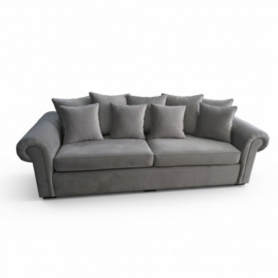 Sofa 3 Sëtzer Chesterfield Polster Klassesch Sofae Dräisëtzer Stoff Couchen