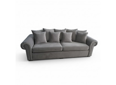 Sofa 3 Sëtzer Chesterfield Polster Klassesch Sofae Dräisëtzer Stoff Couchen