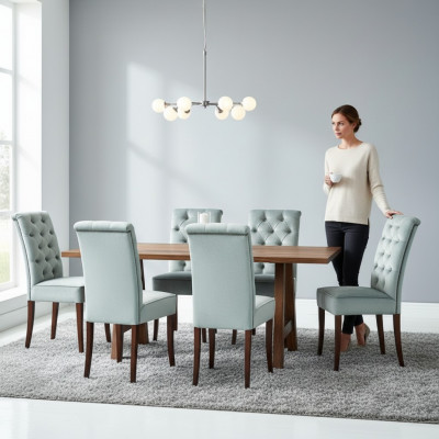 Dësch Modernen Iessdësch Holz Design Holzdësch Wunn Dëscher Iesszëmmer