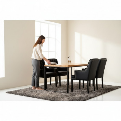 Dësch Iesszëmmerdësch Kichen Moderne Auszuchs Holzdësch Holz Dëscher