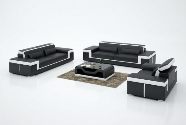 Soffagarnitur Couch Polster Canapé 3+1+1 Komplett Set Garnituren 3tlg.