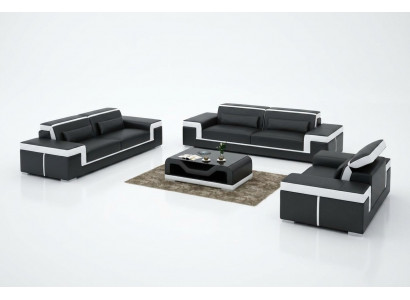 Soffagarnitur Couch Polster Canapé 3+1+1 Komplett Set Garnituren 3tlg.