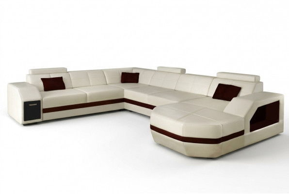 Wunnlandschaft Liederstull Couch Ecksofa Eck Garnitur Design Modern Sofa mat USB