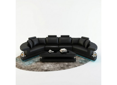 Wunnlandschaft Trapezforméiert Ronn Ecksofa Sofa Ronn Couch Polster U-Form + USB