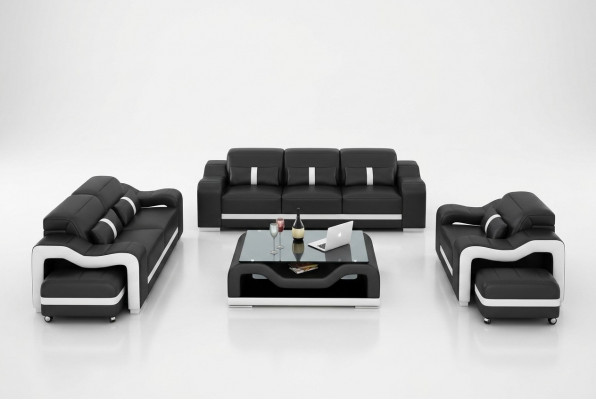 Design Sofagarnitur Couch Polster Canapéen Lieder Modern 3+2 Sëtzer Komplett Set Nei