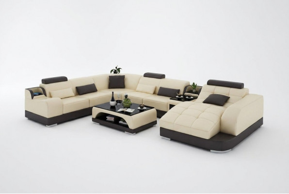 Eckgarnitur Lieder Sofa Wunnzëmmer Wunnlandschaft Polstereck Sëtzgruppen +USB