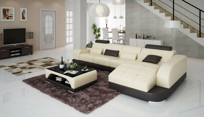 Eckcouch L-Form Designer Sofa Couch Polster Sëtz Garnitur Lieder Wunnlandschaft