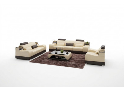 Design Sofagarnitur Canapé Polster Sofas Lieder 3+2 Sëtzer Komplett Set Nei Modern
