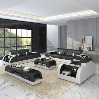 Sëtzkombinatioun Couch Polster Sofa 3+1 Komplett Set Kombinatiounen Design Lieder 2tlg.