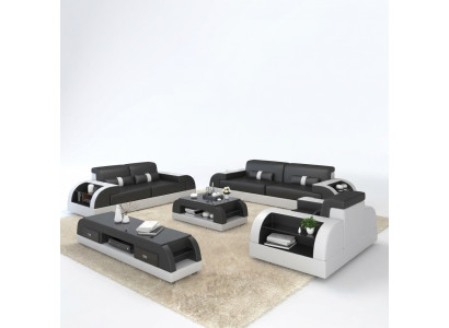 Sëtzkombinatioun Couch Polster Sofa 3+1 Komplett Set Kombinatiounen Design Lieder 2tlg.