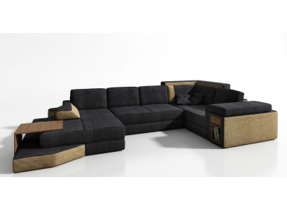 Luxuriéise Eckcouch fir Wunnzëmmer an U-Form. Entdeckt e grandiosen Design.