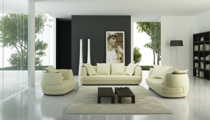 Perfekt Harmonie Grousst Lieder-Ecksofa an U-Form fir en stilvollen Wunnzëmmer.