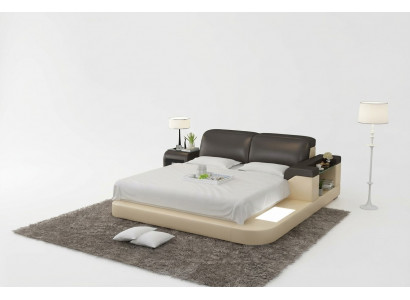 Luxus Duebel Multifunktioun Waasserbett Waasserbett Polsterung 200x200 + USB