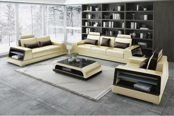 Design Sofa Garnitur 3+2 Sëtzer Sëtz Këssen Sofas Couchen Garniture Nei