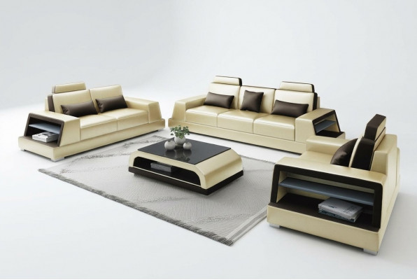 Design Sofa Garnitur 3+2 Sëtzer Sëtz Këssen Sofas Couchen Garniture Nei