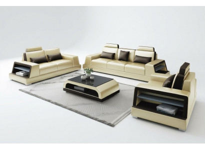 Design Sofa Garnitur 3+2 Sëtzer Sëtz Këssen Sofas Couchen Garniture Nei