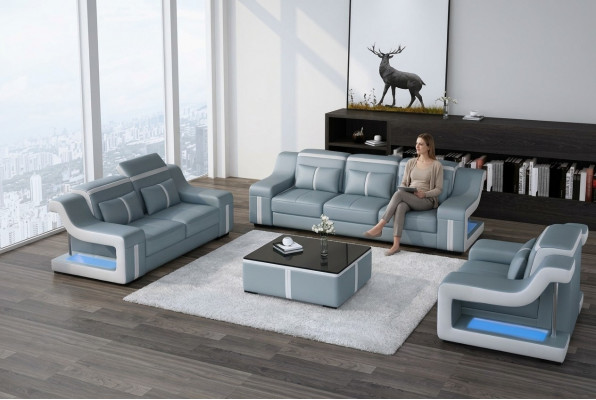 Sofagarnitur 3+1 Sëtzer G8047D Couch Polster Sëtz Garnitur Sofa Wunnzëmmer Lieder