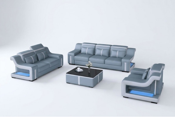 Sofagarnitur 3+1 Sëtzer G8047D Couch Polster Sëtz Garnitur Sofa Wunnzëmmer Lieder