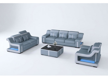 Sofagarnitur 3+1 Sëtzer G8047D Couch Polster Sëtz Garnitur Sofa Wunnzëmmer Lieder
