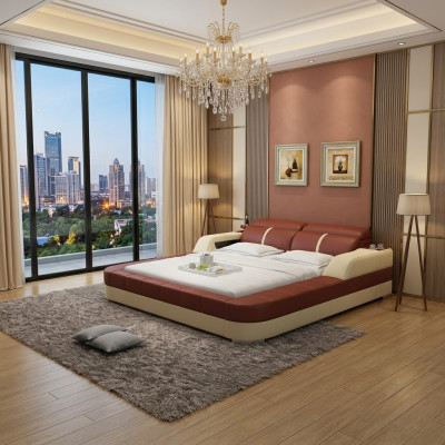 Luxus Waasserbett Duebel Multifunktiouns Bett Polster + USB Waasser Better 180x200