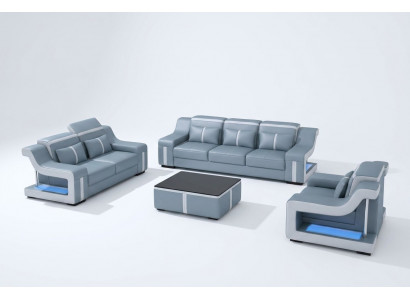 Design Multifunktiounscouch Relax Sofa Lieder Polster Couchen Drësëtzer 3er Nei