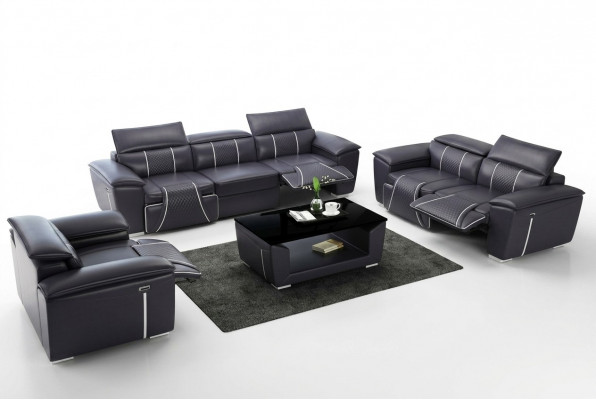 Multifunktiounscouch Relax Sofagarnitur Polstersofa 3+2+2 Sëtz Couchen Sëtz